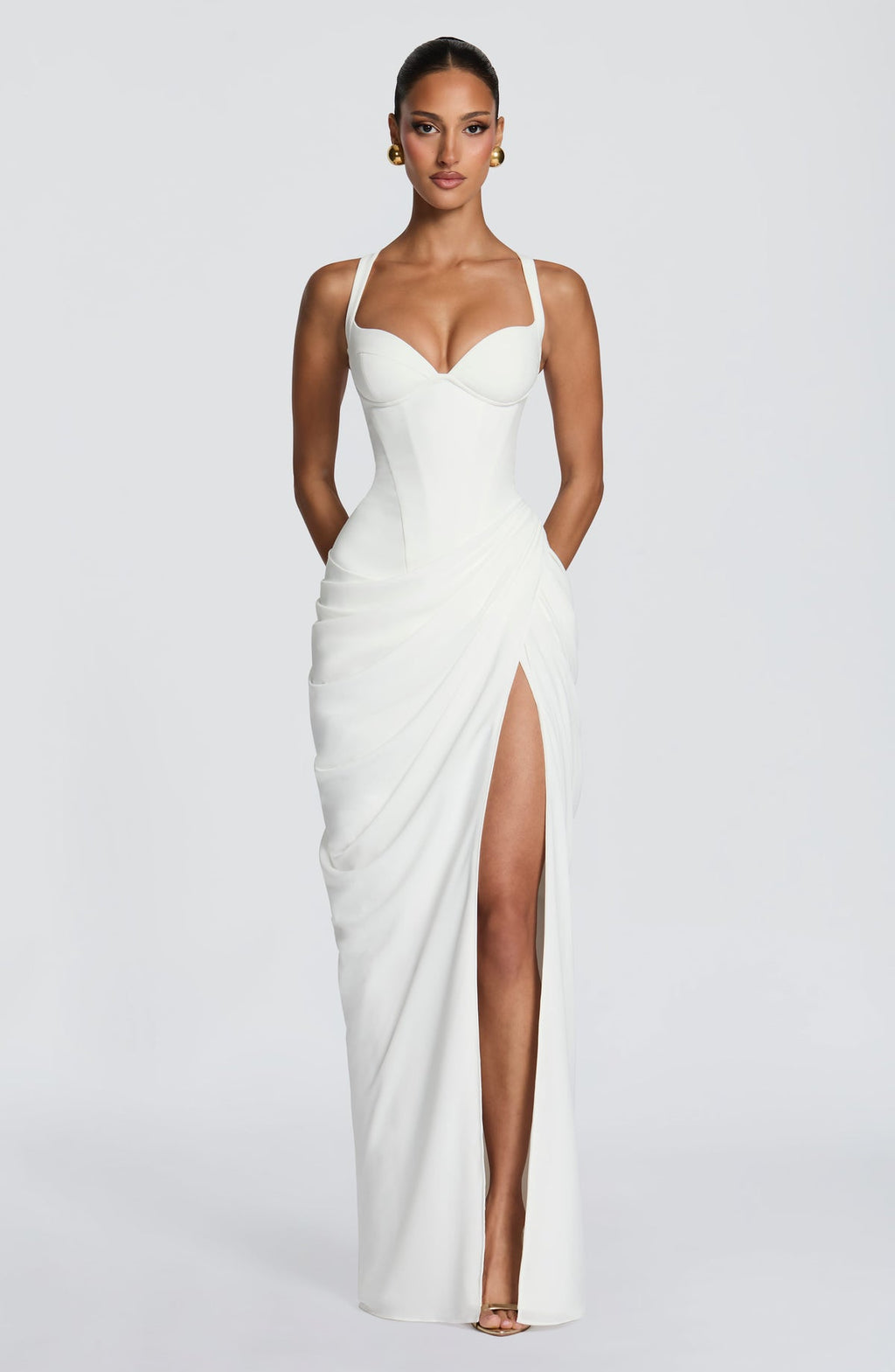 Robe longue Elara — Ivoire — vue 5