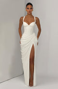 Robe longue Elara — Ivoire