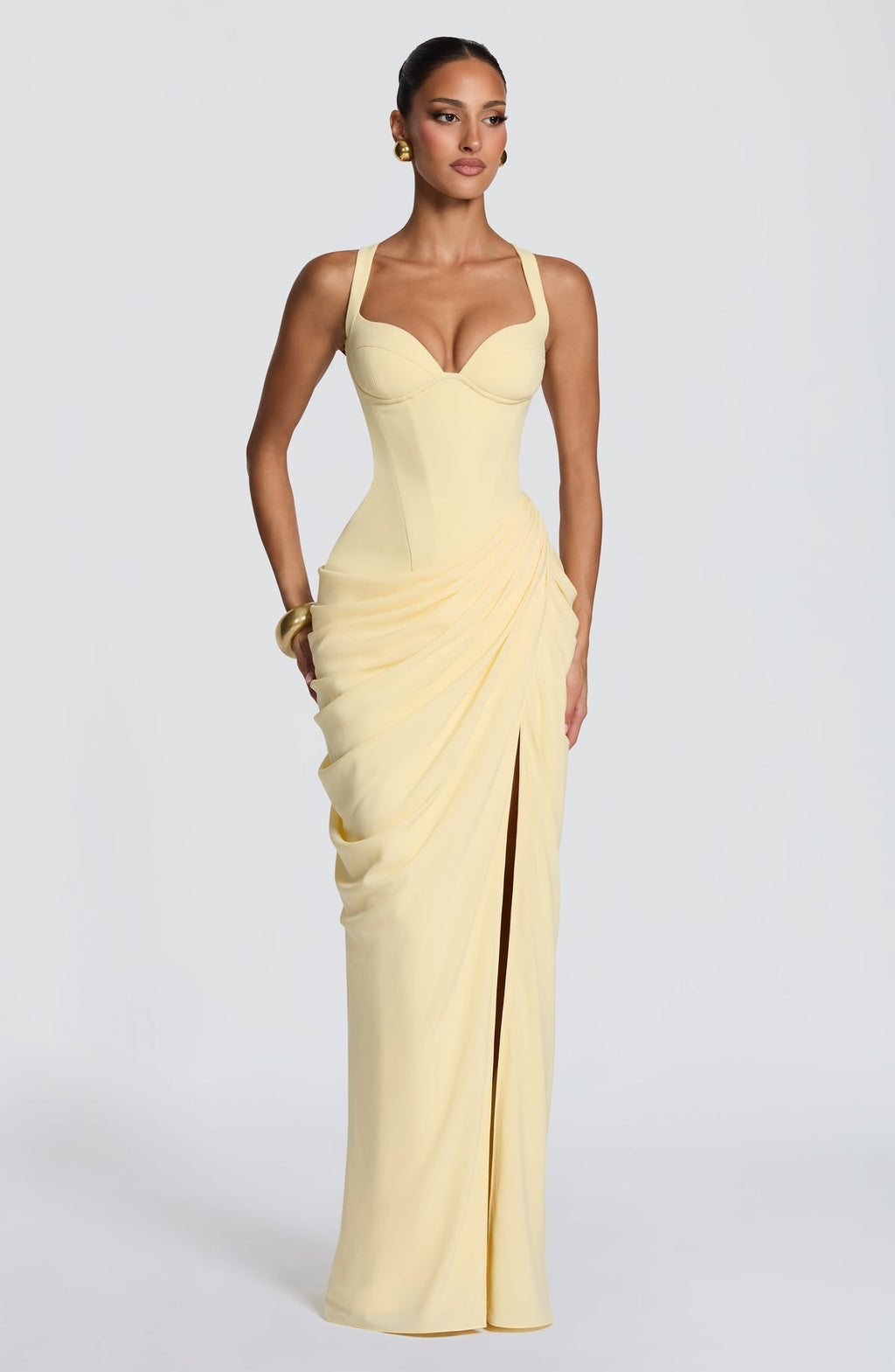 Robe longue Elara — Citron — vue 5