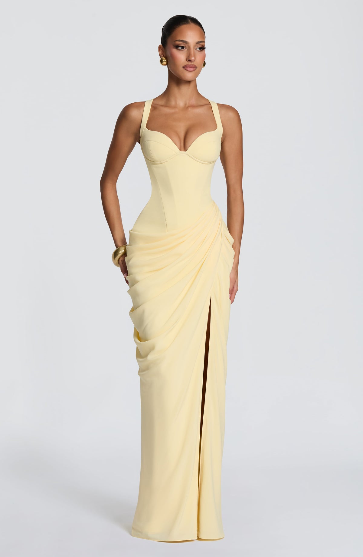 Robe longue Elara — Citron — vue 5