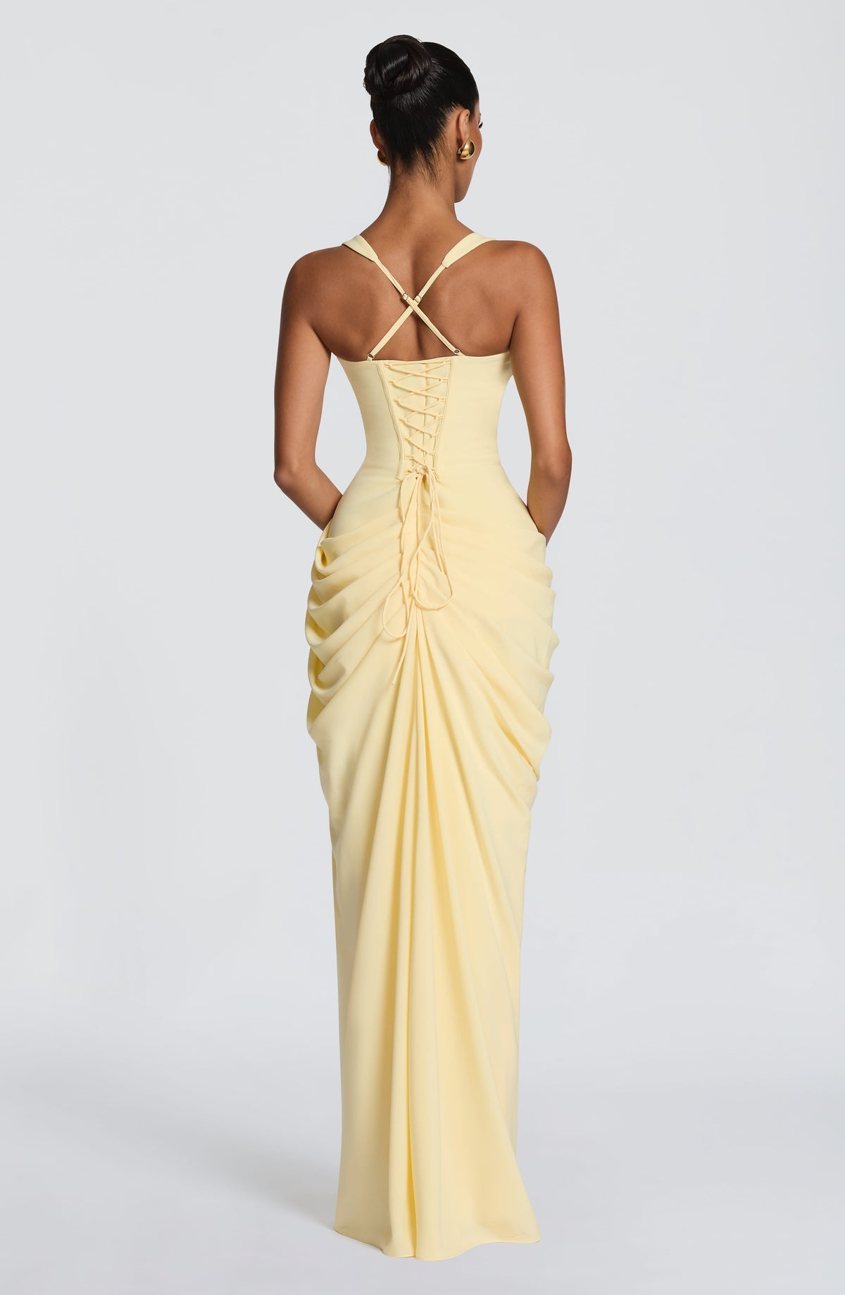 Robe longue Elara — Citron — vue 2