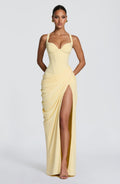 Robe longue Elara — Citron