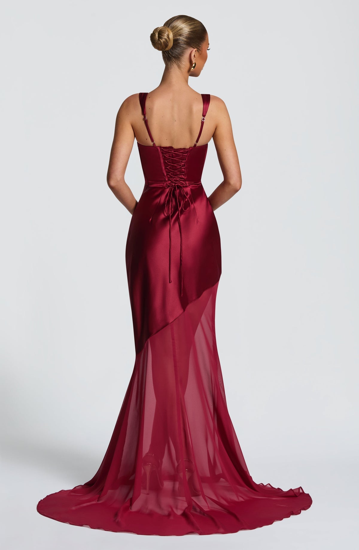 Robe de soirée Eliza — Bordeaux — vue 2
