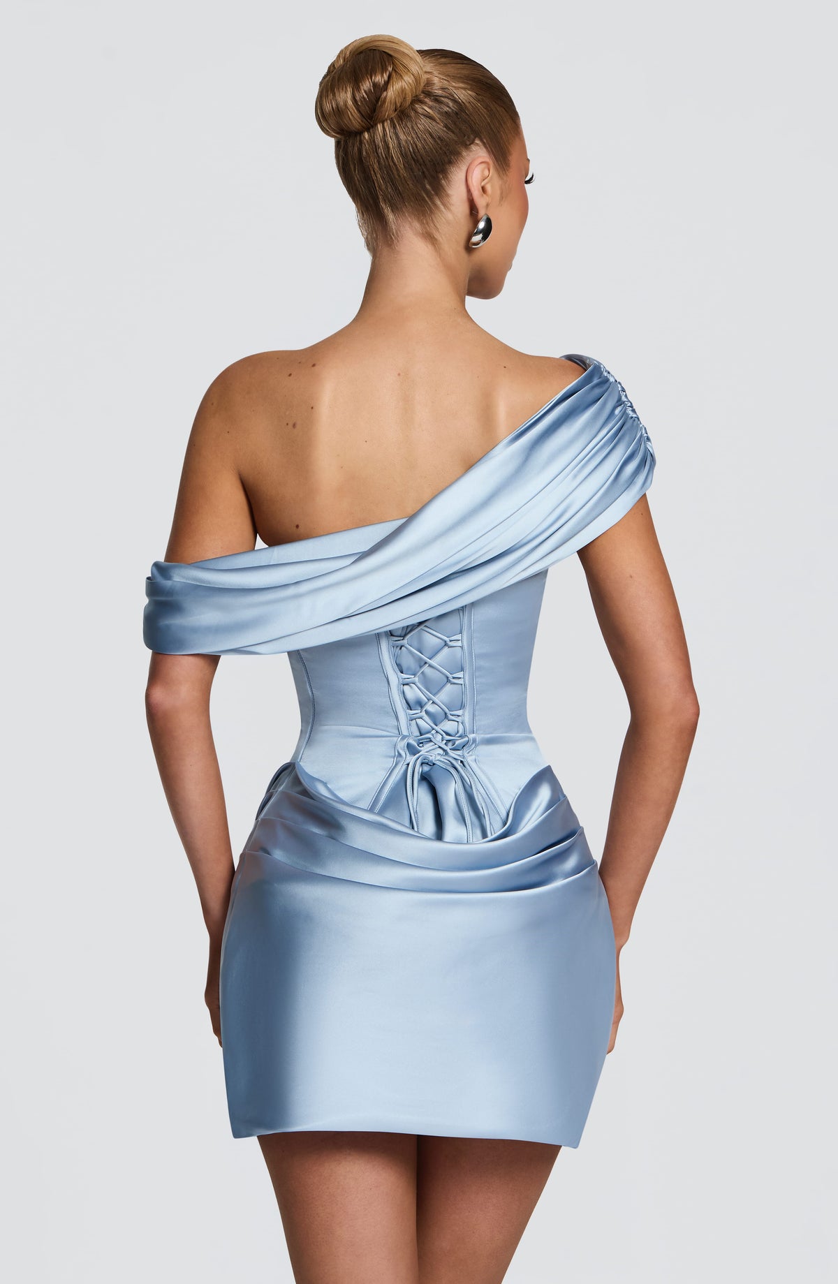 Robe courte Ella — Bleu glacier — vue 5