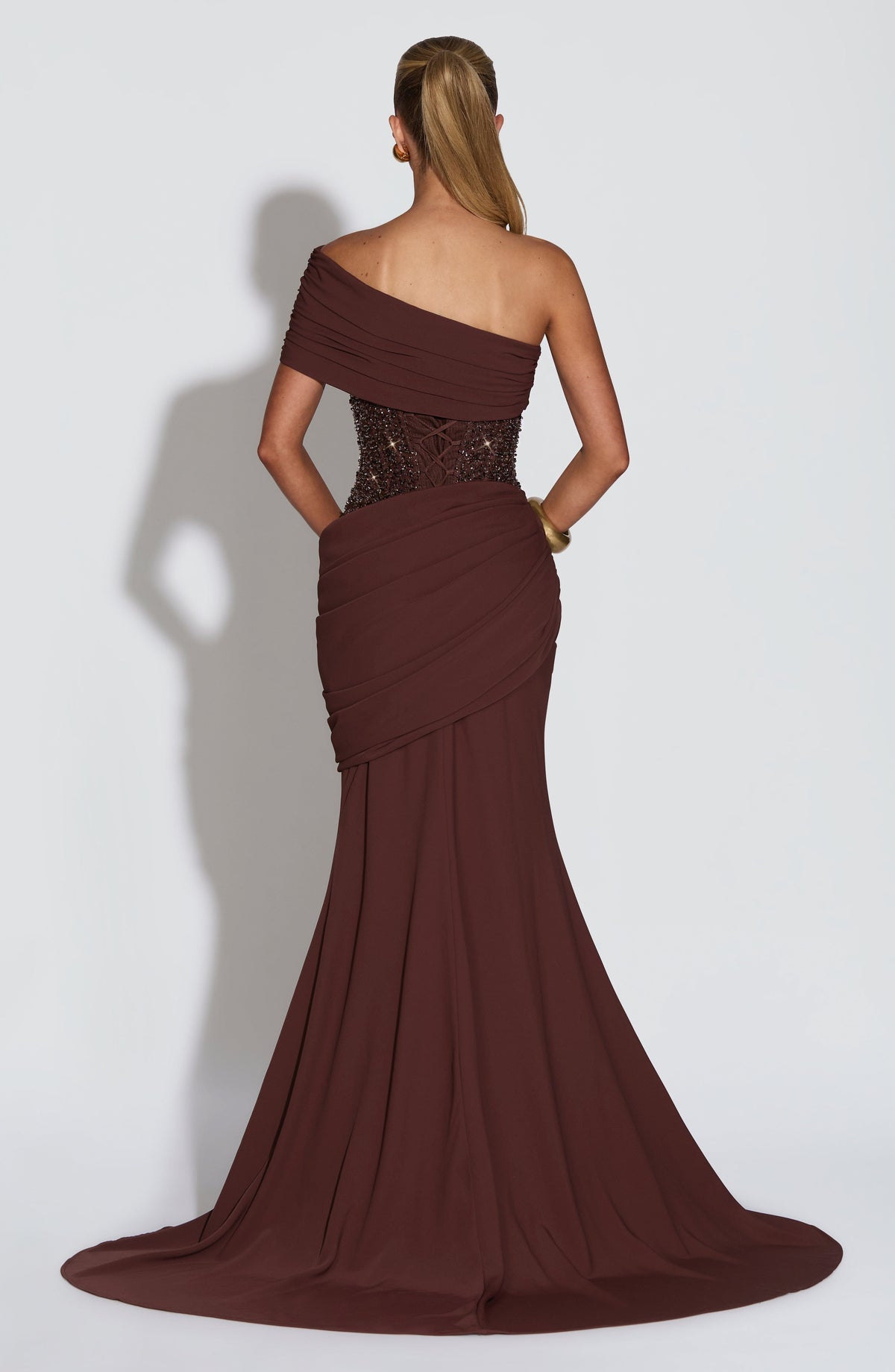 Robe de soirée Ellora — Prune — vue 2