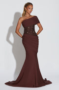 Robe de soirée Ellora — Prune
