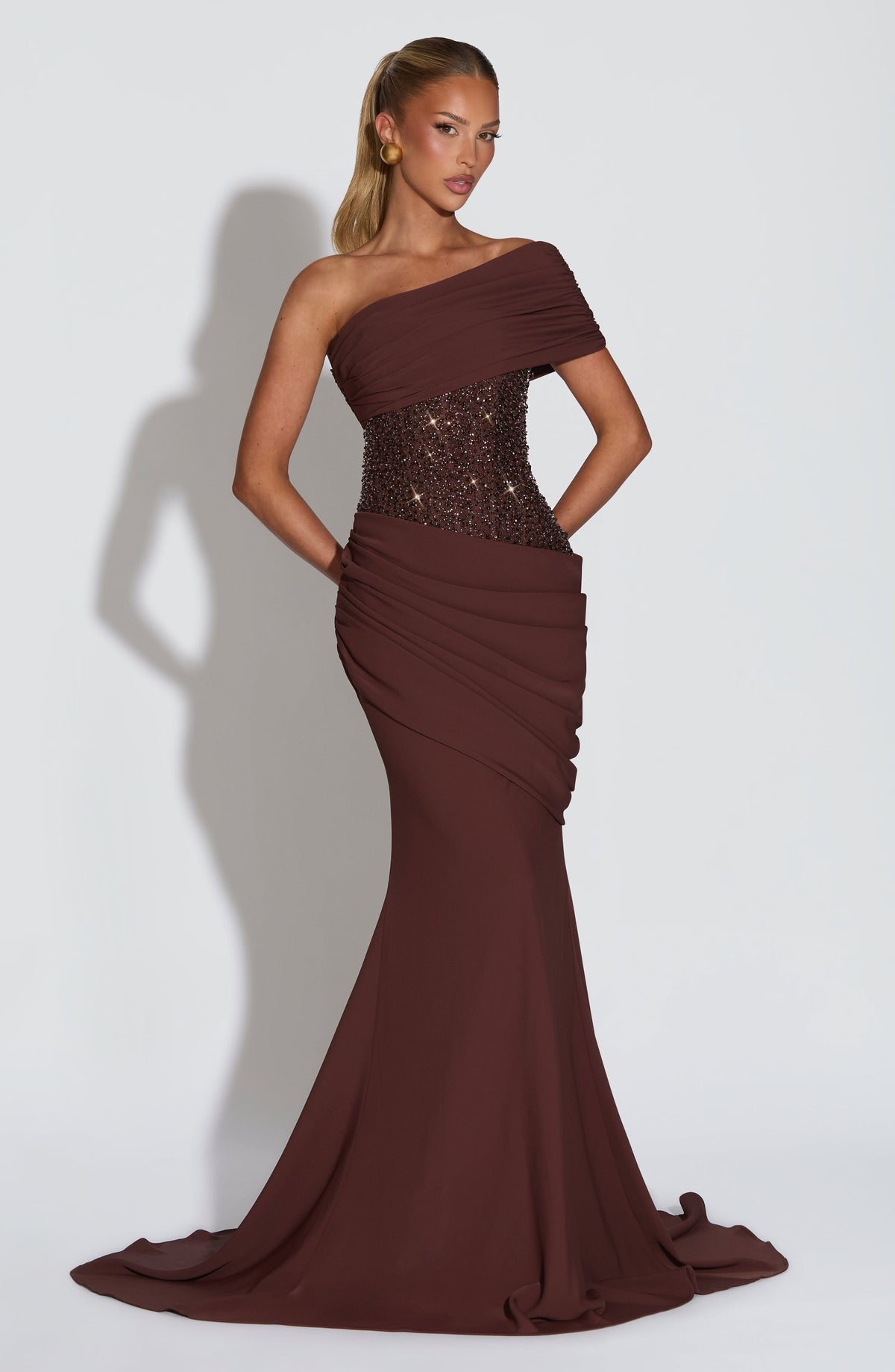 Robe de soirée Ellora — Prune