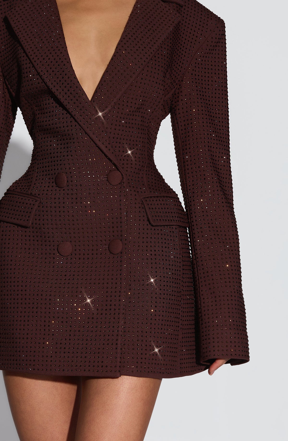 Robe courte Elvira — Prune scintillant — vue 4