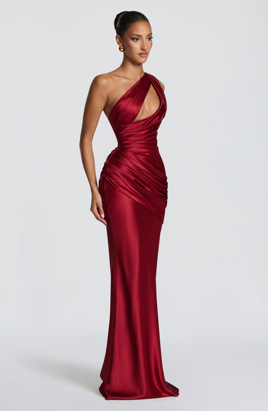 Robe longue Emina — Rouge profond — vue 3