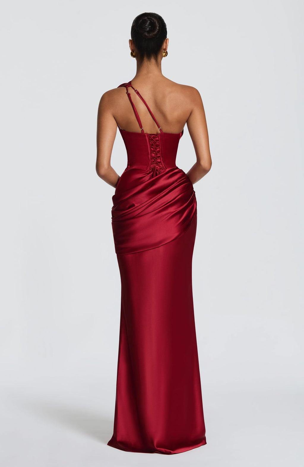 Robe longue Emina — Rouge profond — vue 2