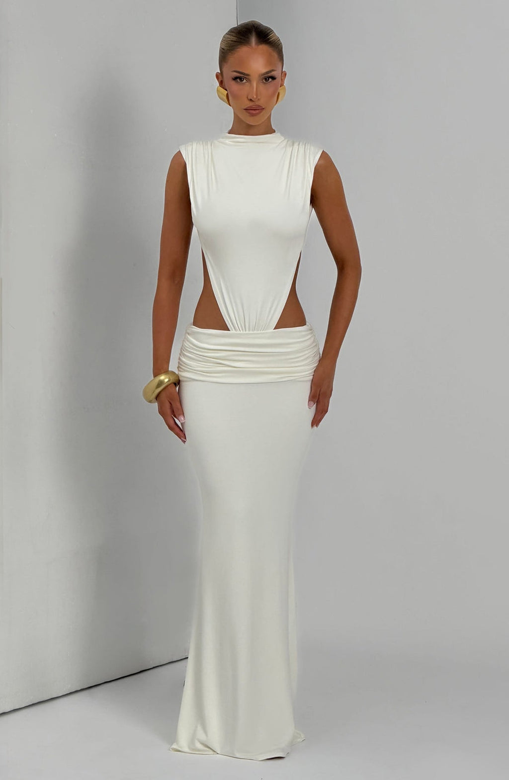 Robe longue Fenella — Ivoire — vue 5