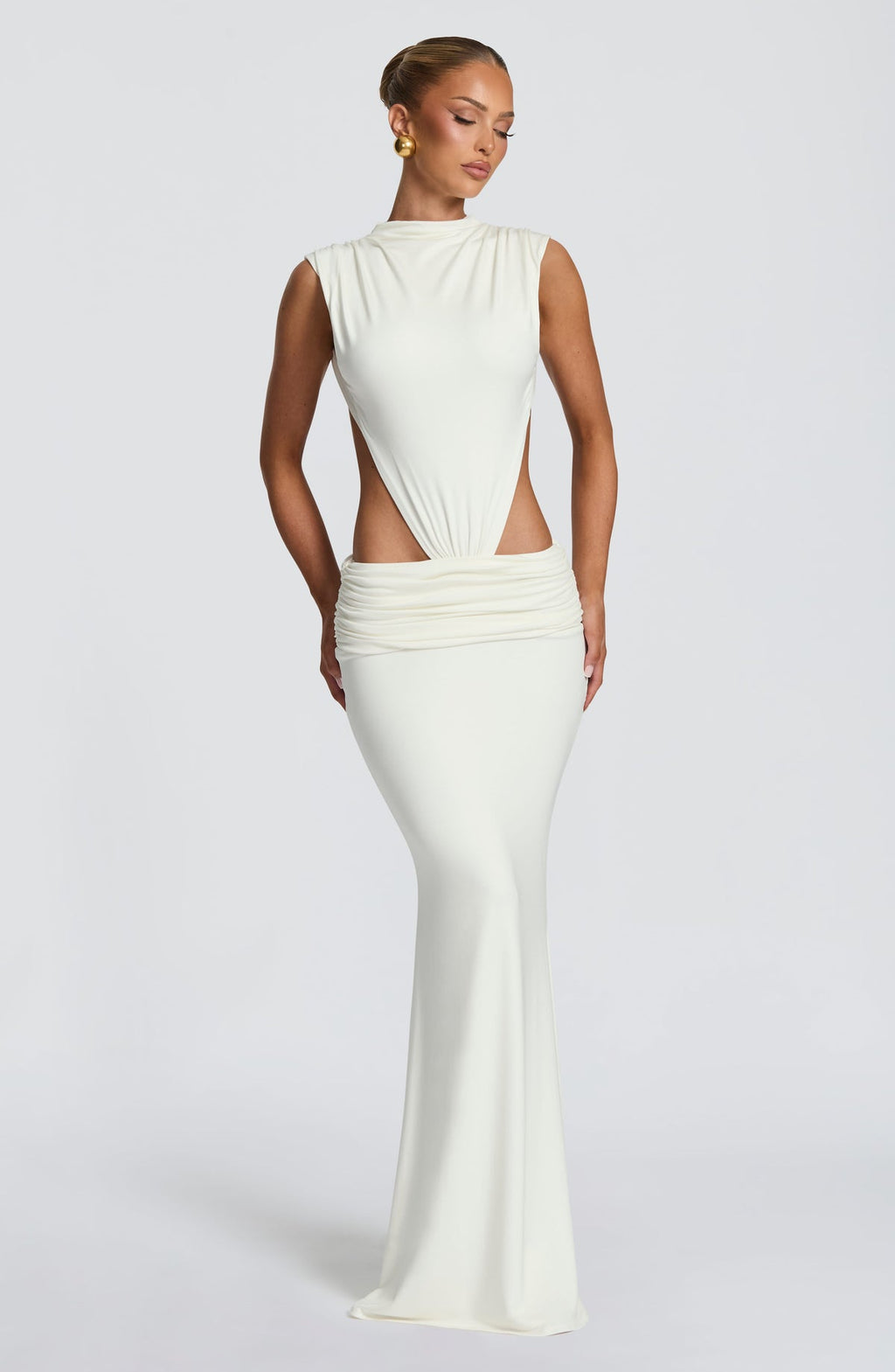 Robe longue Fenella — Ivoire