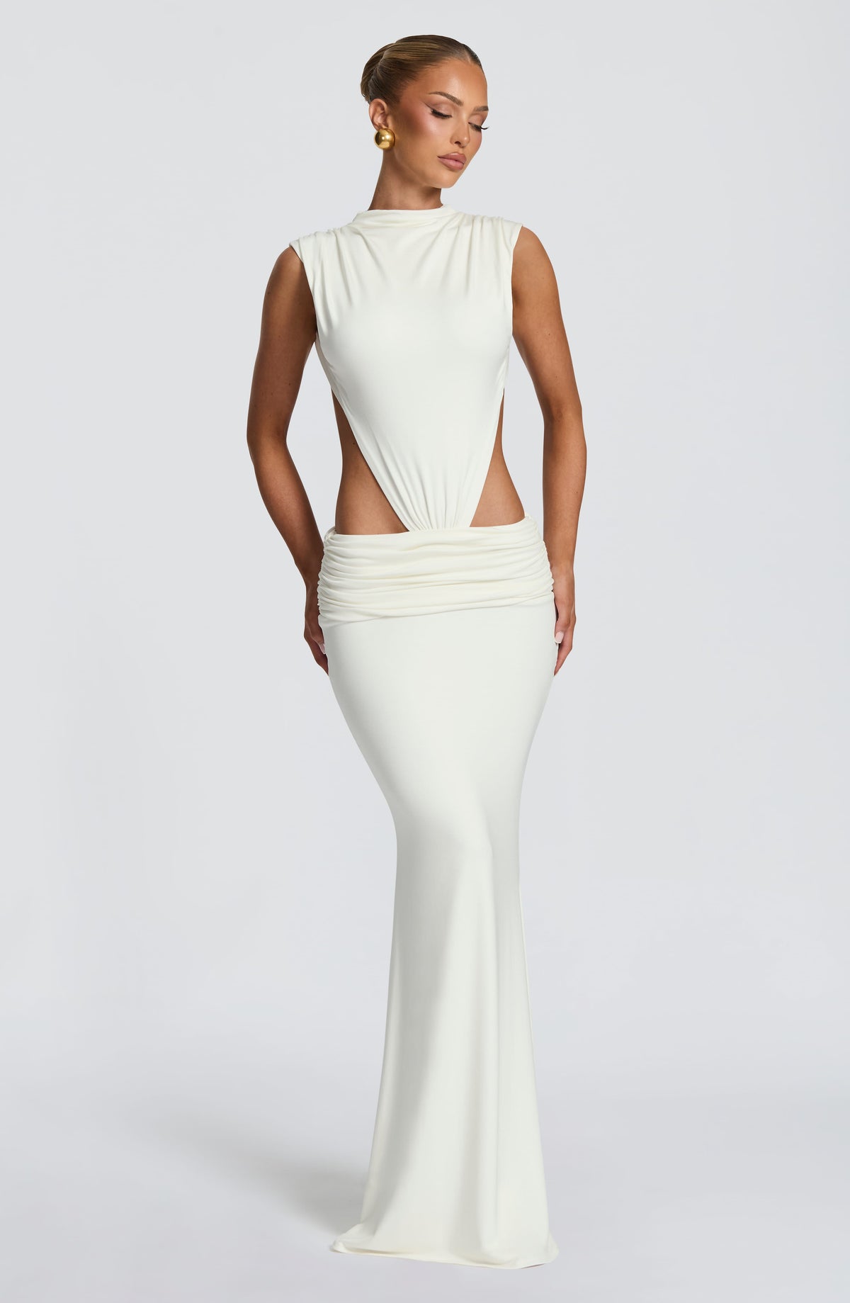Robe longue Fenella — Ivoire
