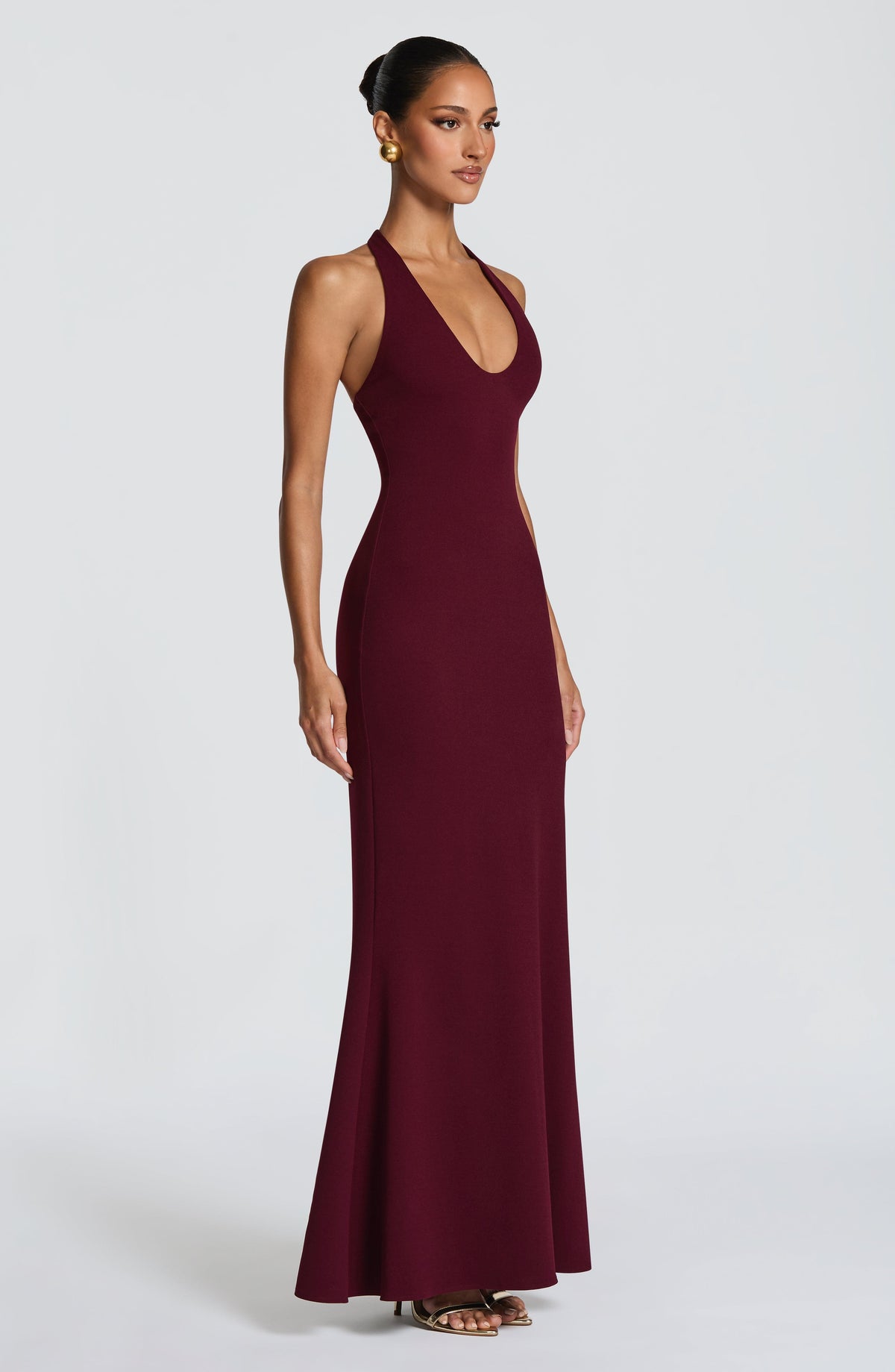Robe longue Fern — Rouge cerise — vue 4