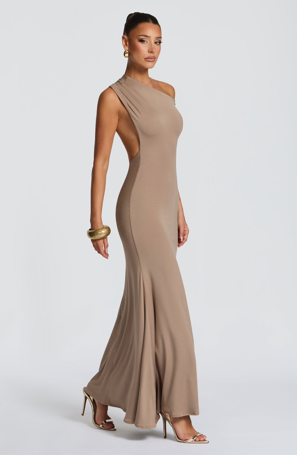 Robe longue Fiora — Stone