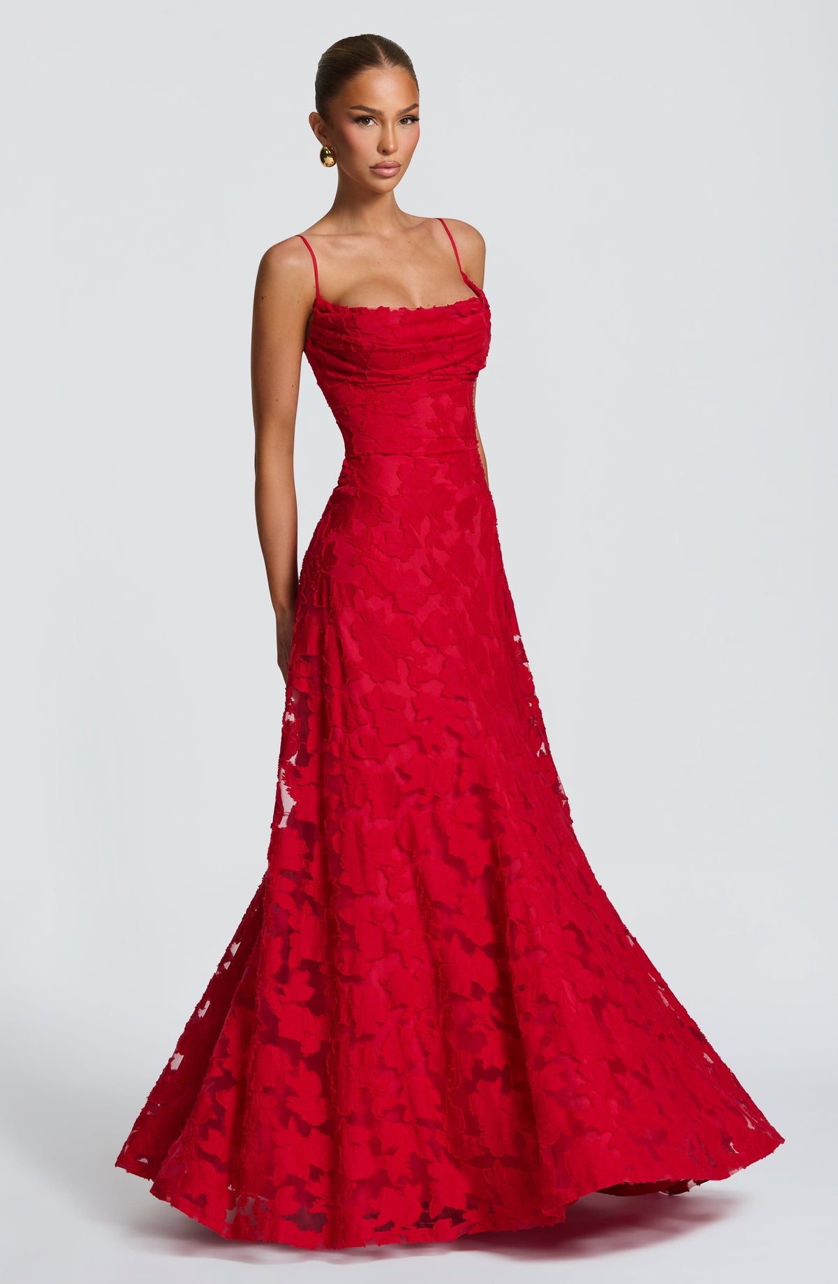 Robe longue Francis — Rouge — vue 2