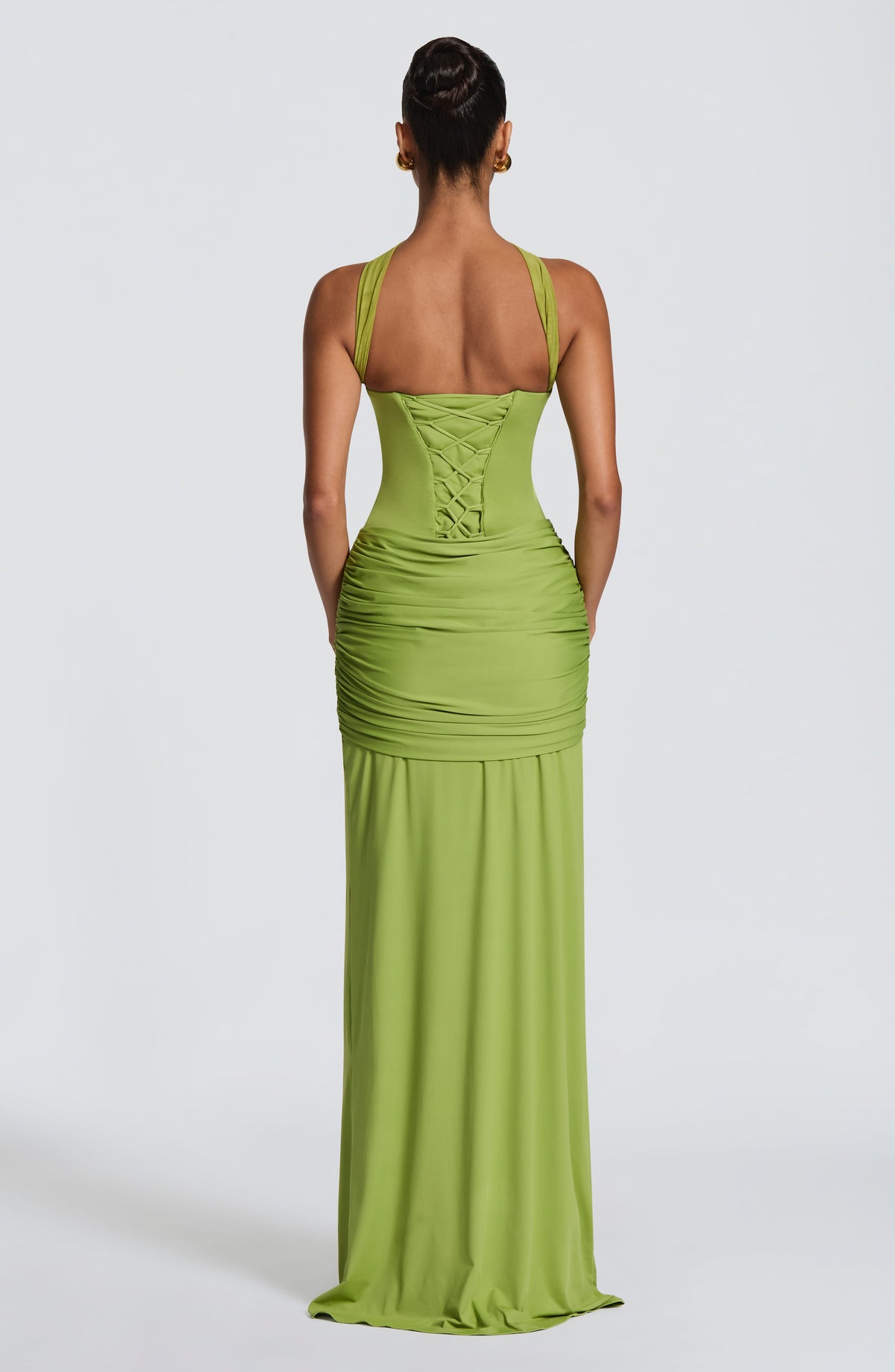 Robe longue Gia — Olive — vue 3