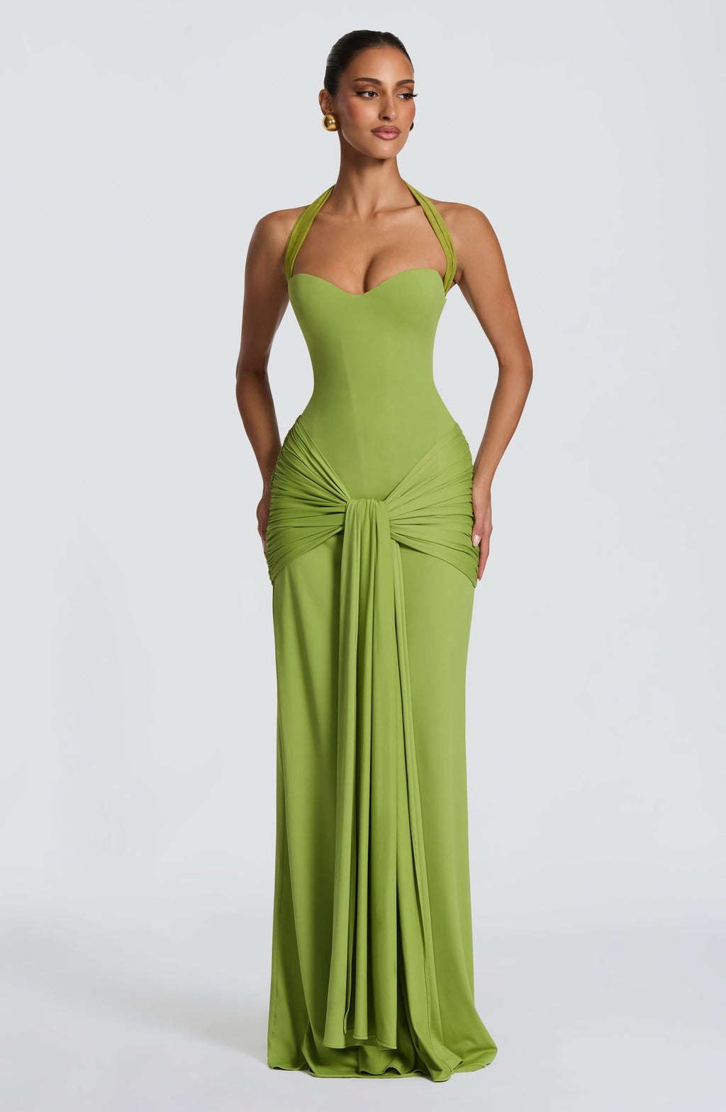 Robe longue Gia — Olive