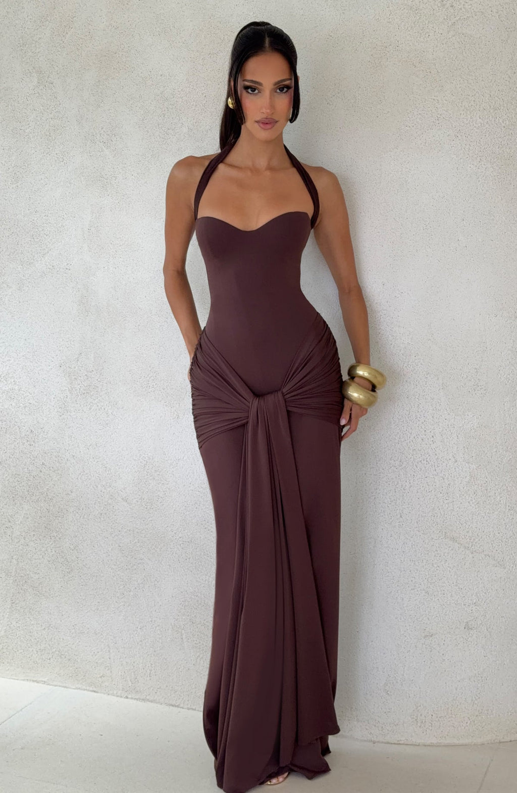 Robe longue Gia — Prune — vue 4