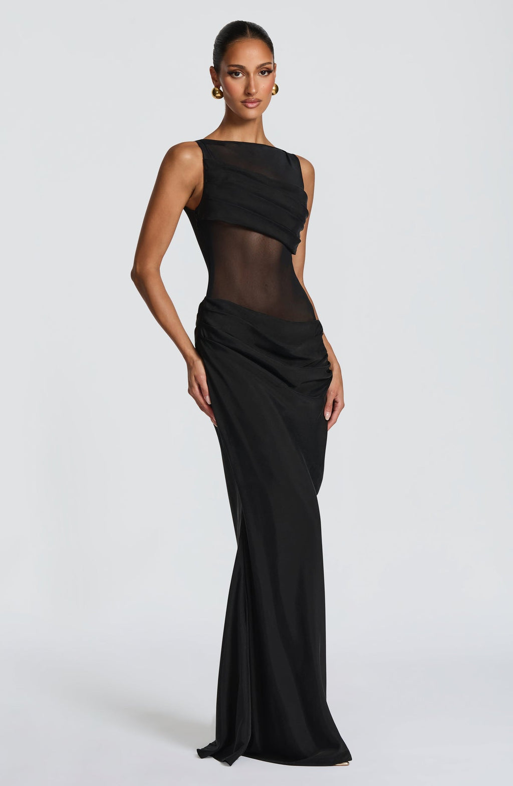 Robe longue Gracelyn — Noir — vue 4
