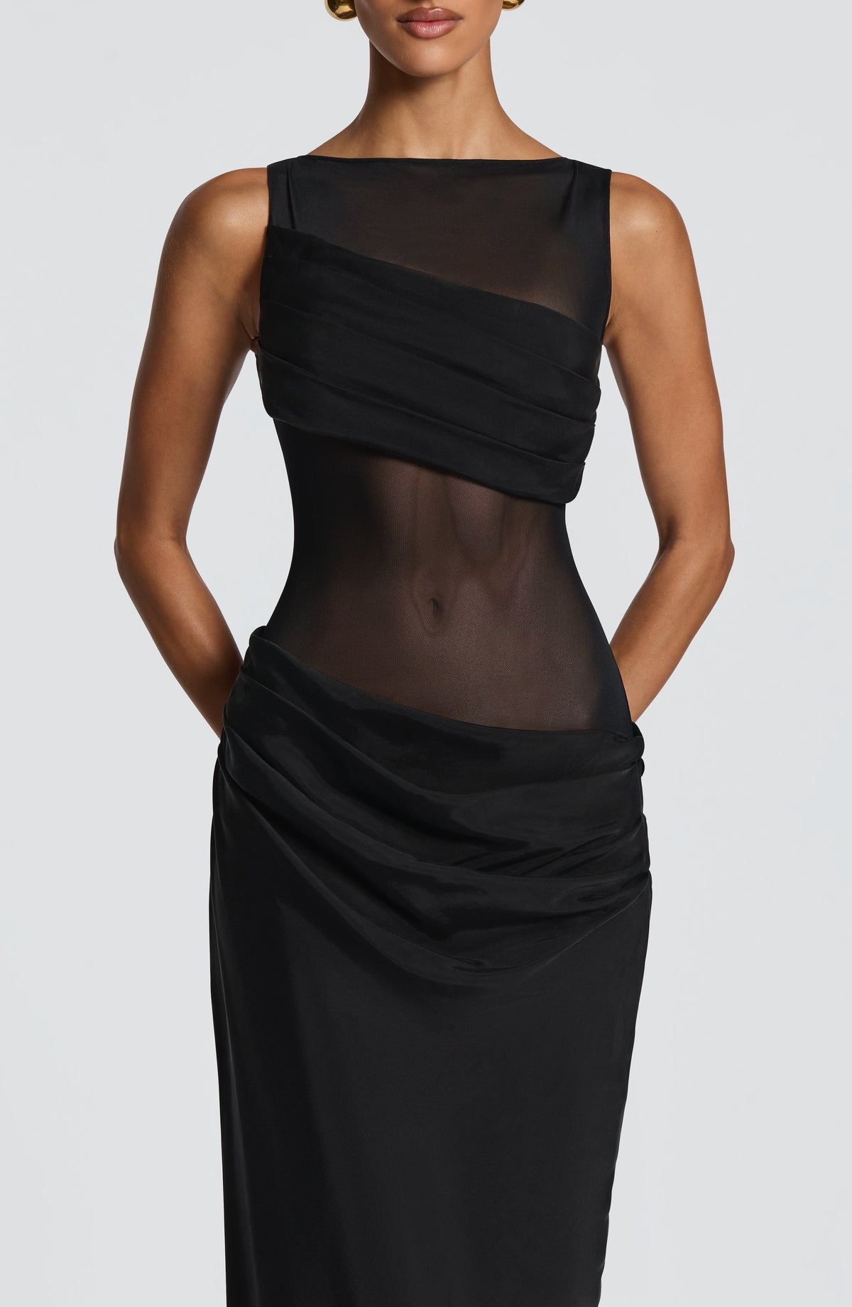 Robe longue Gracelyn — Noir — vue 5
