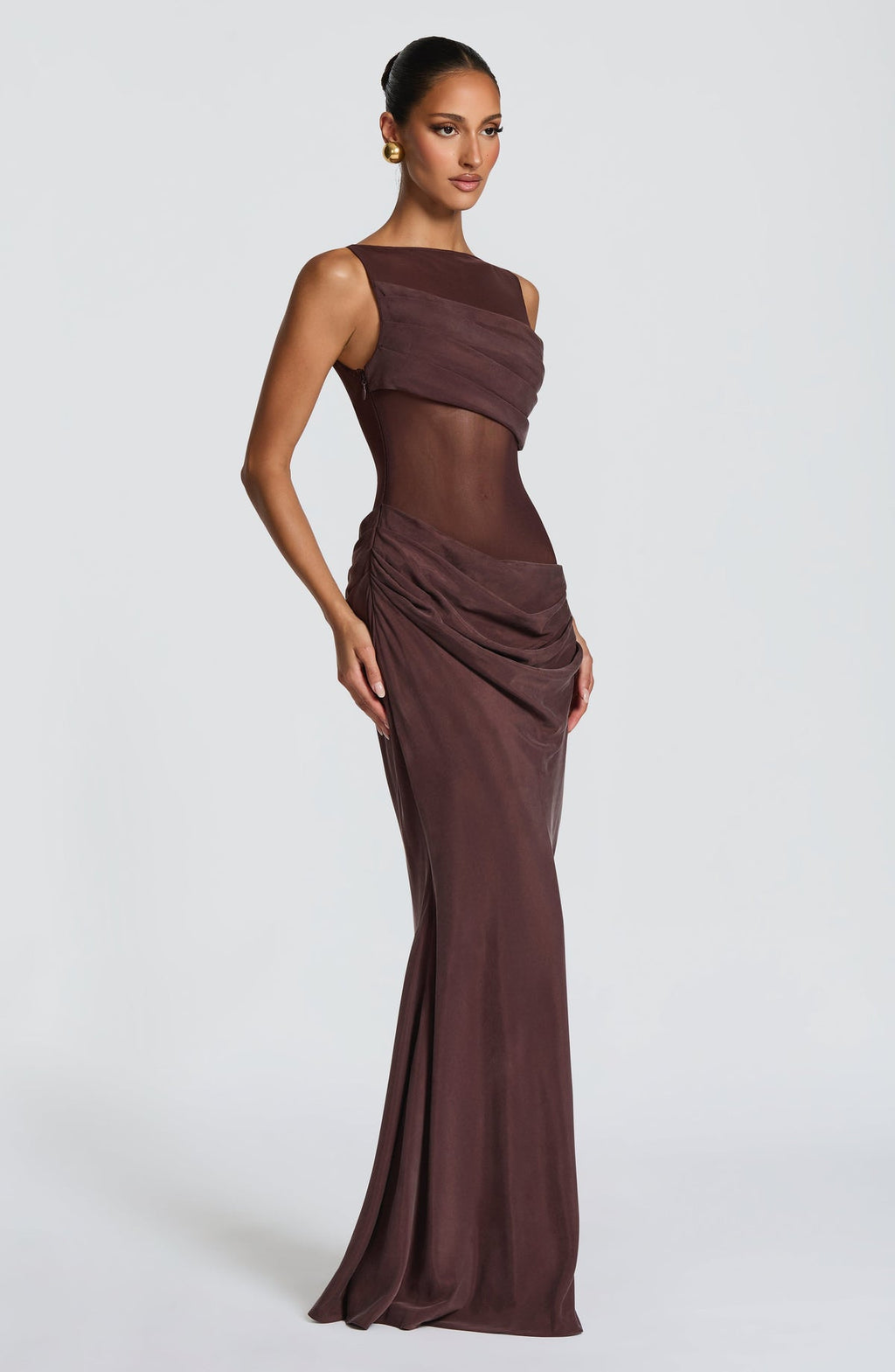 Robe longue Gracelyn — Prune — vue 5