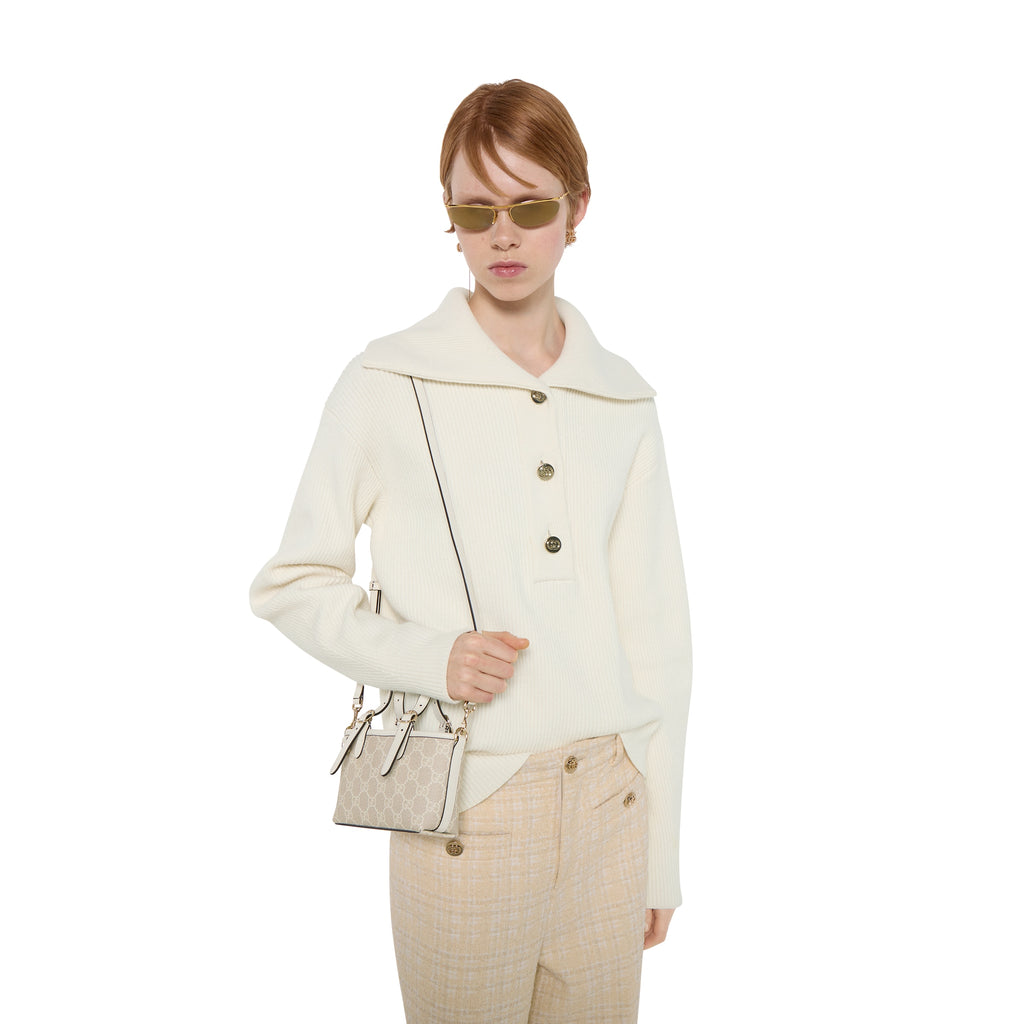 Gucci GG Emblem Mini Bag – Ivory
