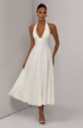 Robe midi Hayden — Ivoire