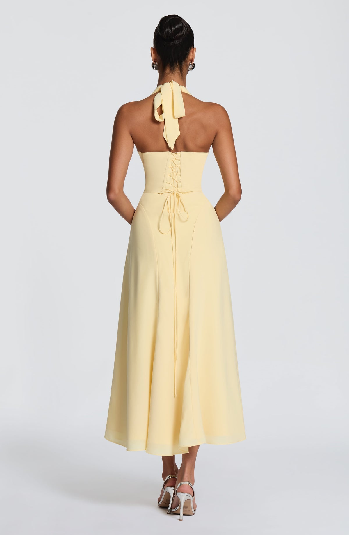 Robe midi Hayden — Citron — vue 2