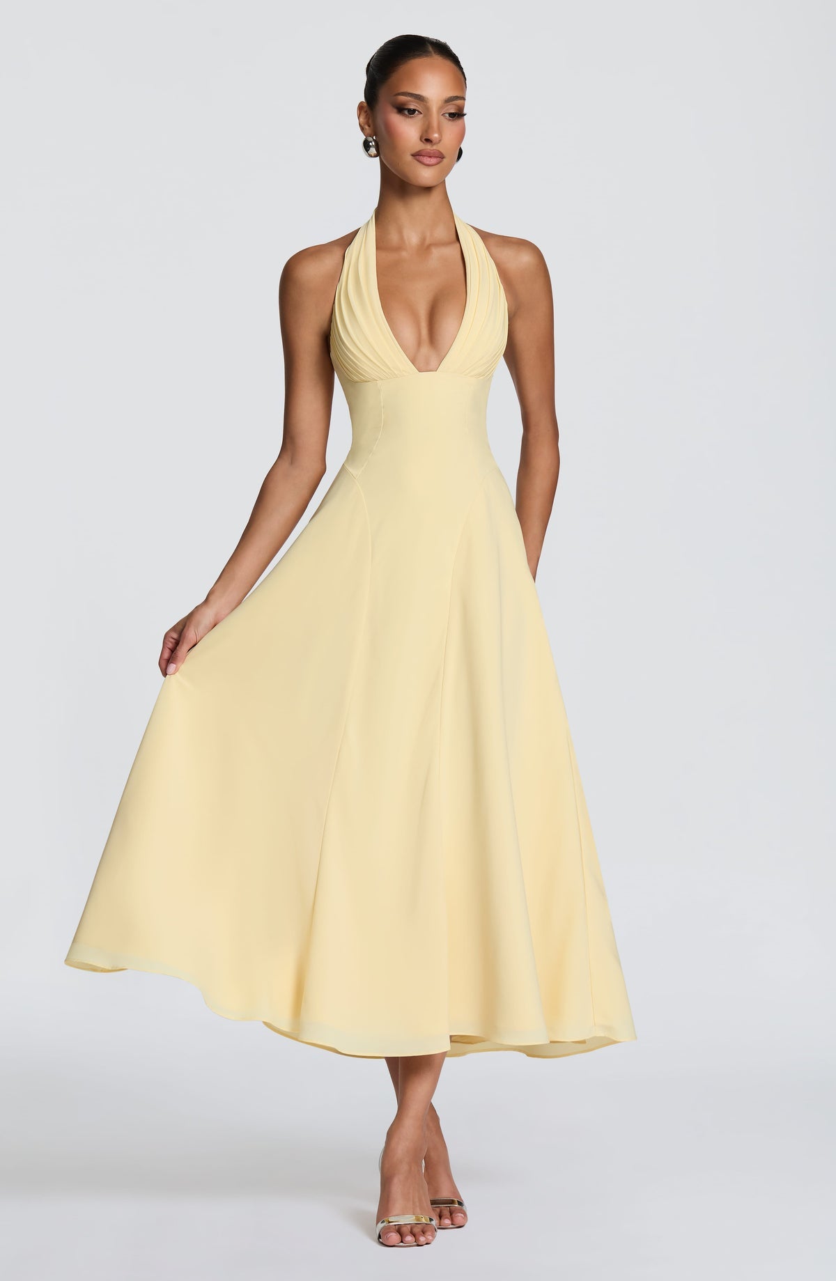 Robe midi Hayden — Citron