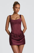 Robe courte Imogen — Rouge cerise