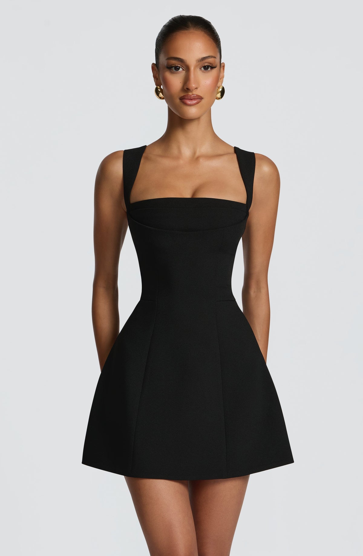 Robe courte Iona — Noir