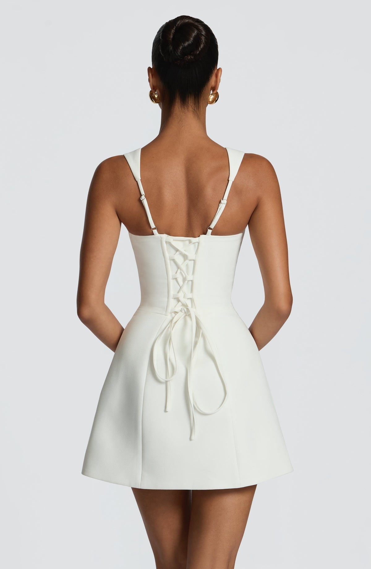 Robe courte Iona — Ivoire — vue 2