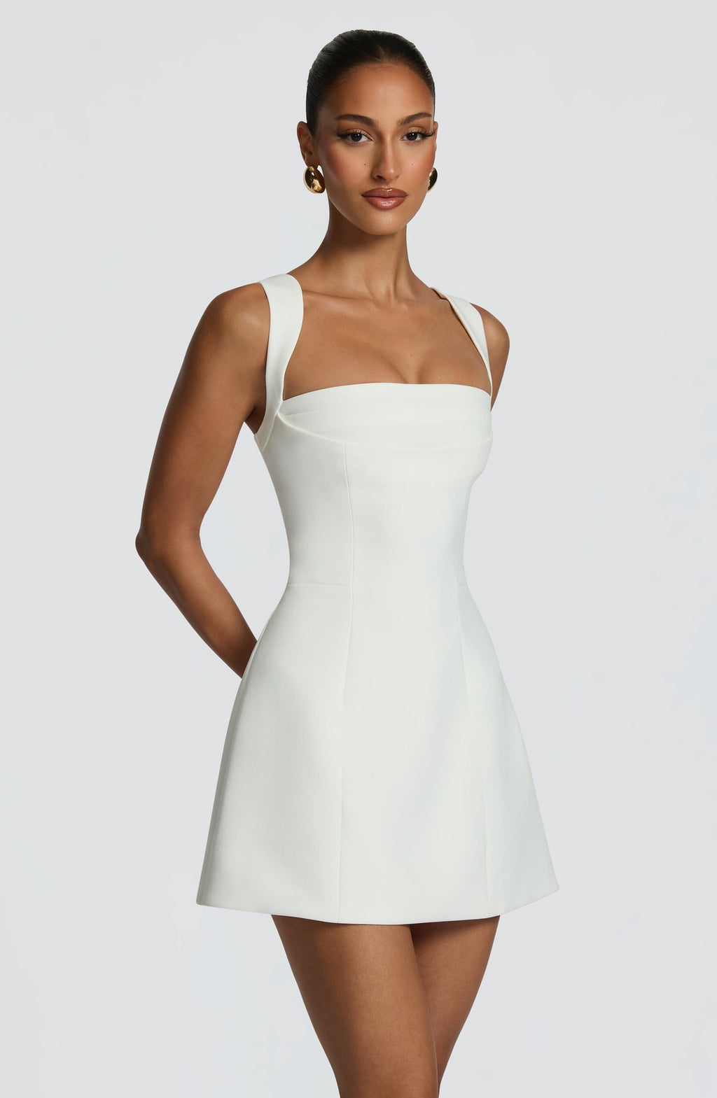 Robe courte Iona — Ivoire — vue 3