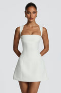 Robe courte Iona — Ivoire
