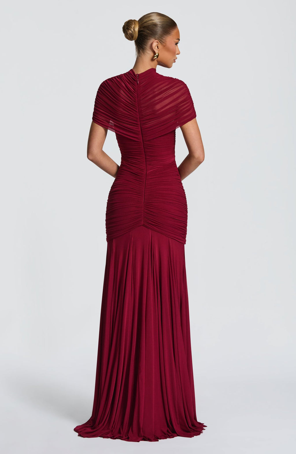 Robe longue Jaya — Bordeaux — vue 3