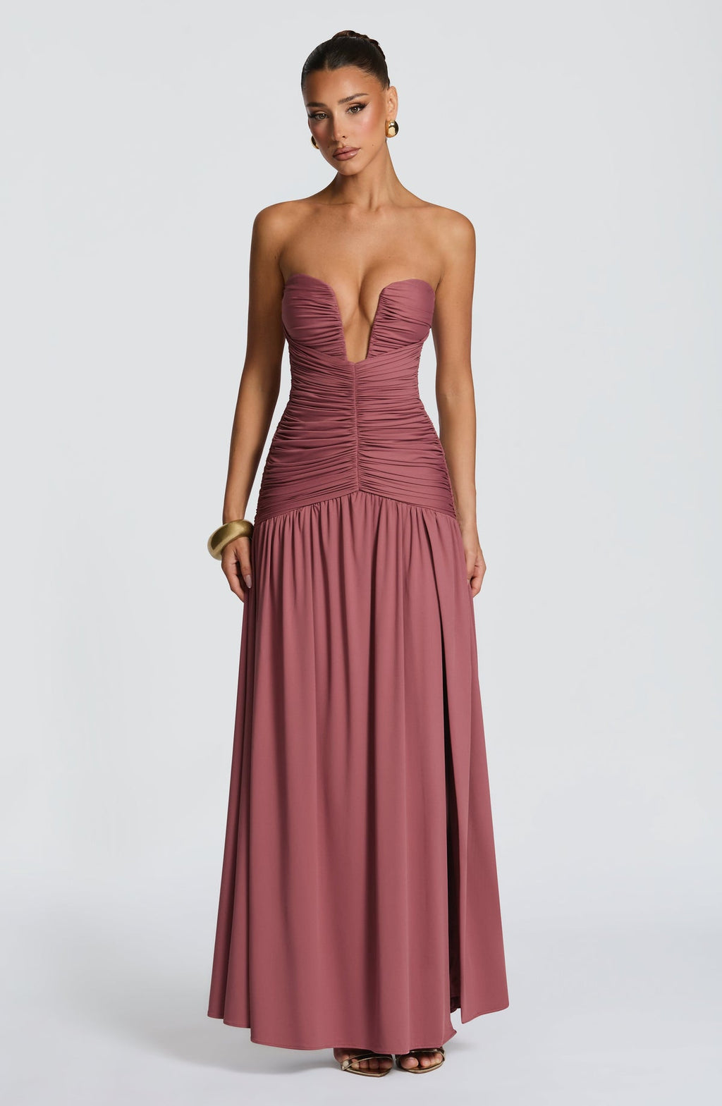 Robe longue Junia — Rose Marron — vue 4