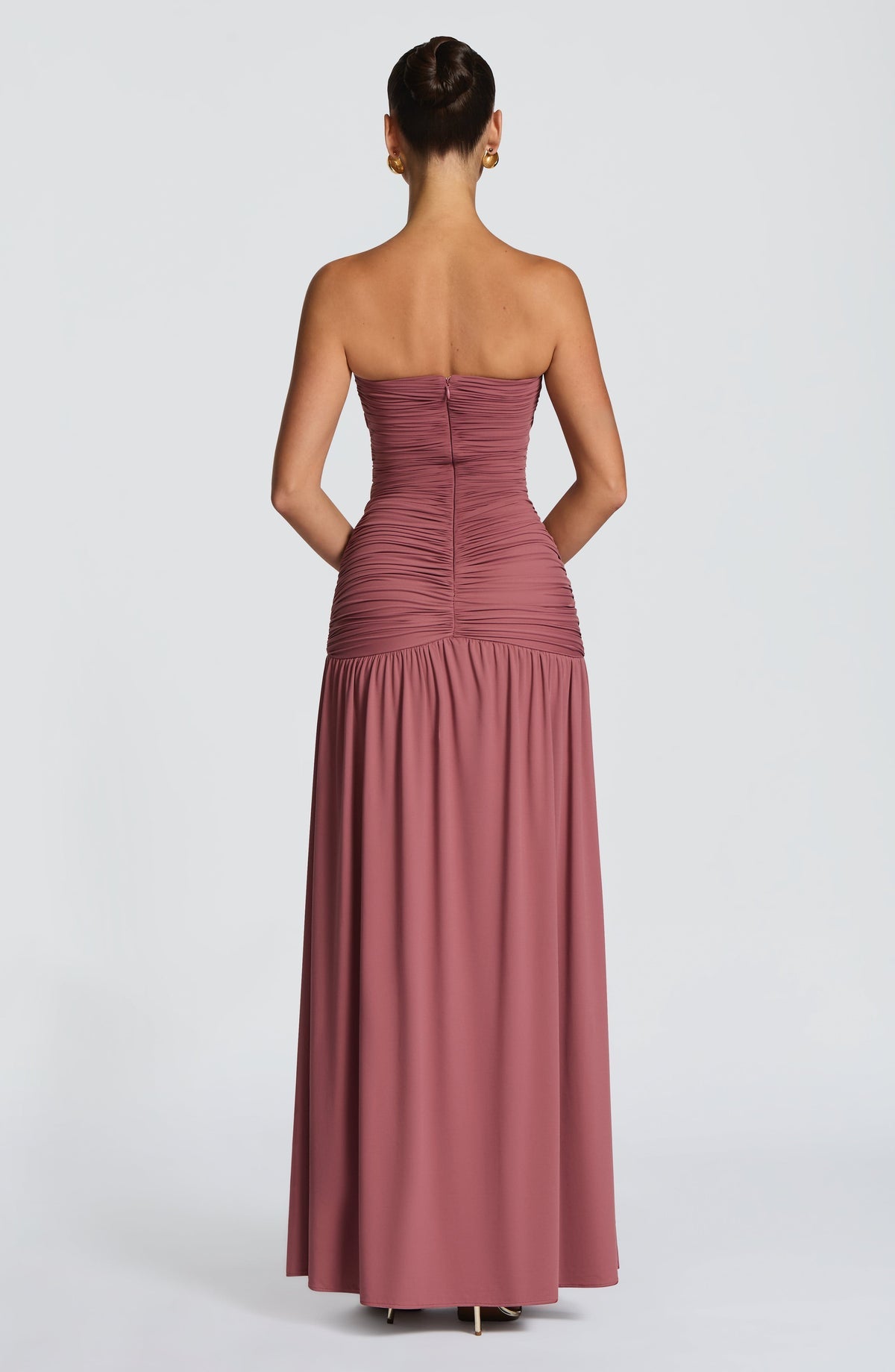 Robe longue Junia — Rose Marron — vue 3