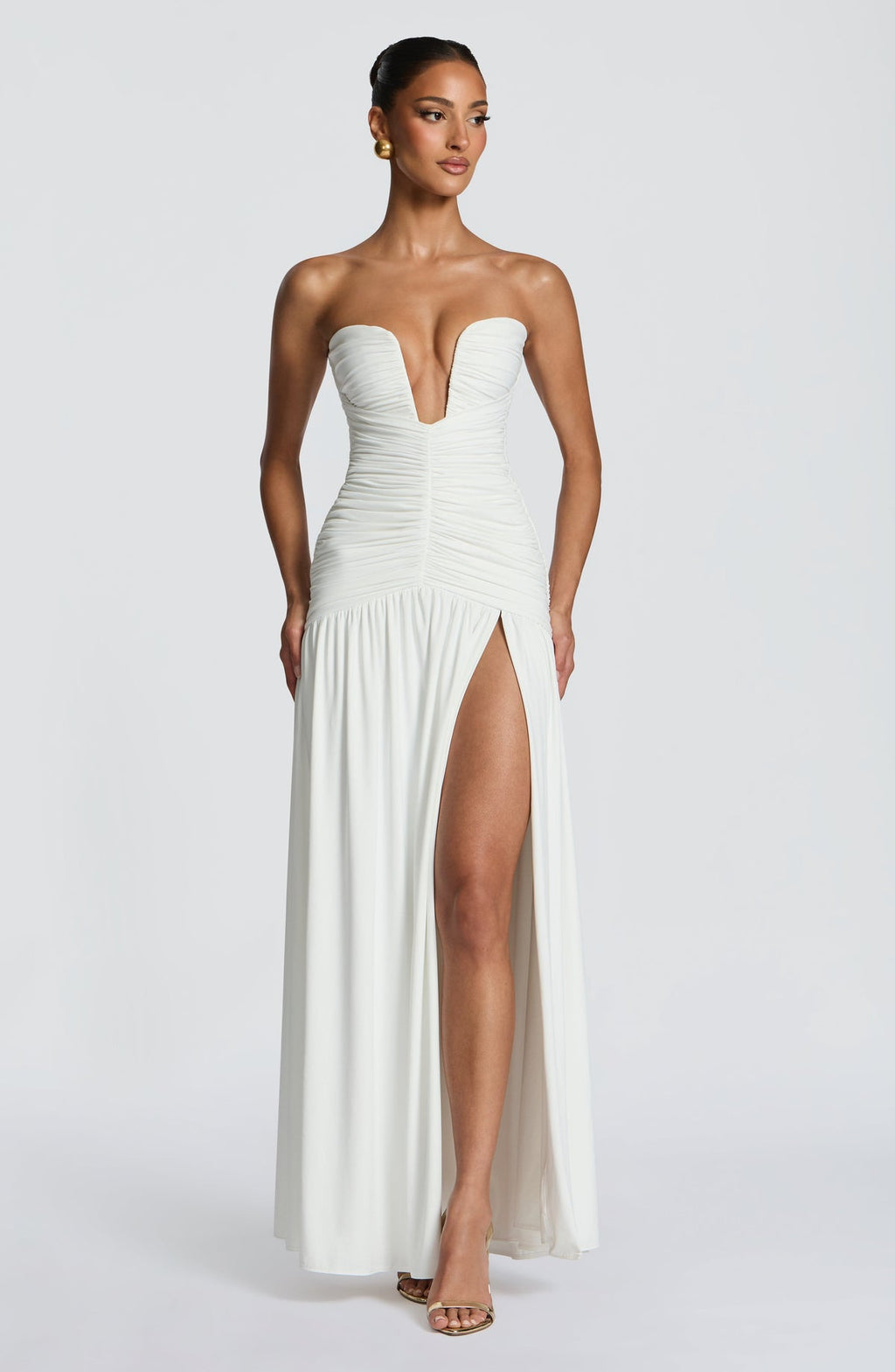 Robe longue Junia — Blanc