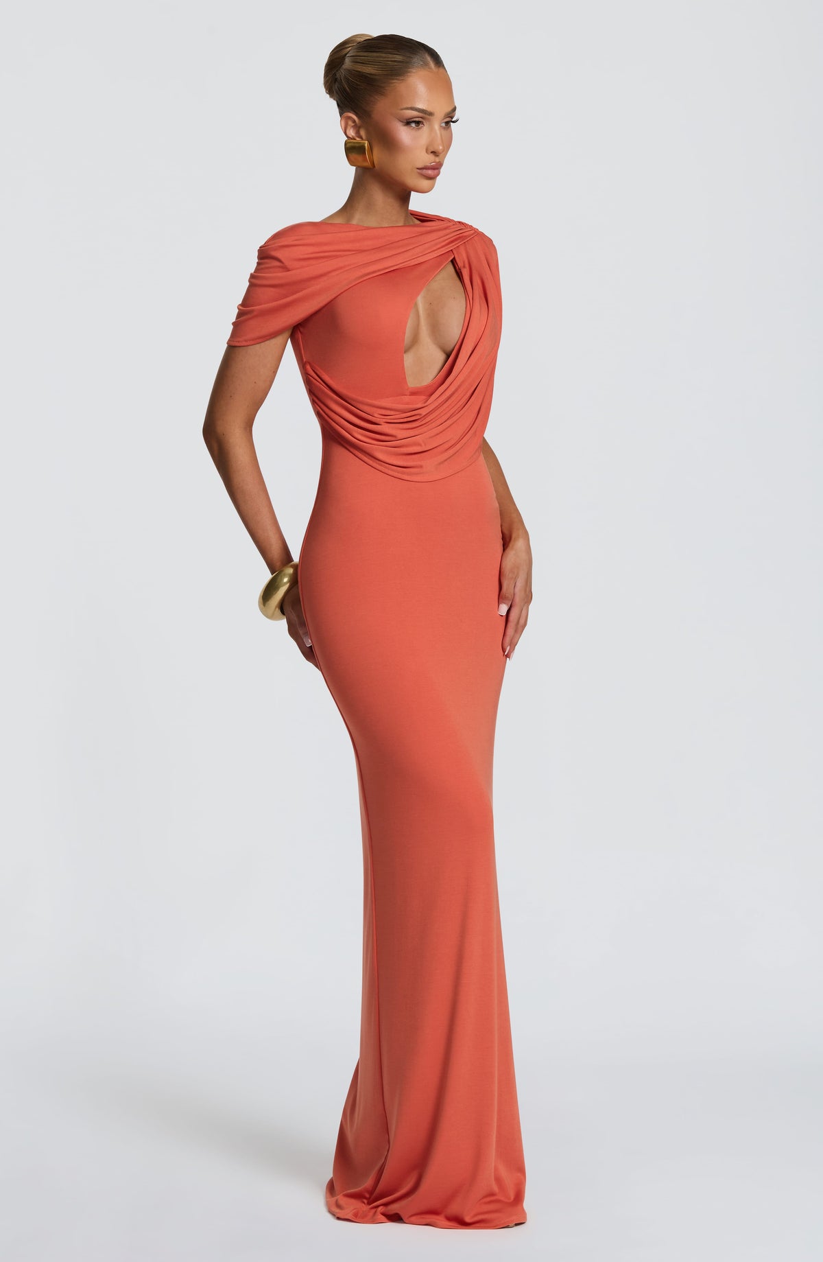 Robe longue Kalina — Burnt Orange — vue 3