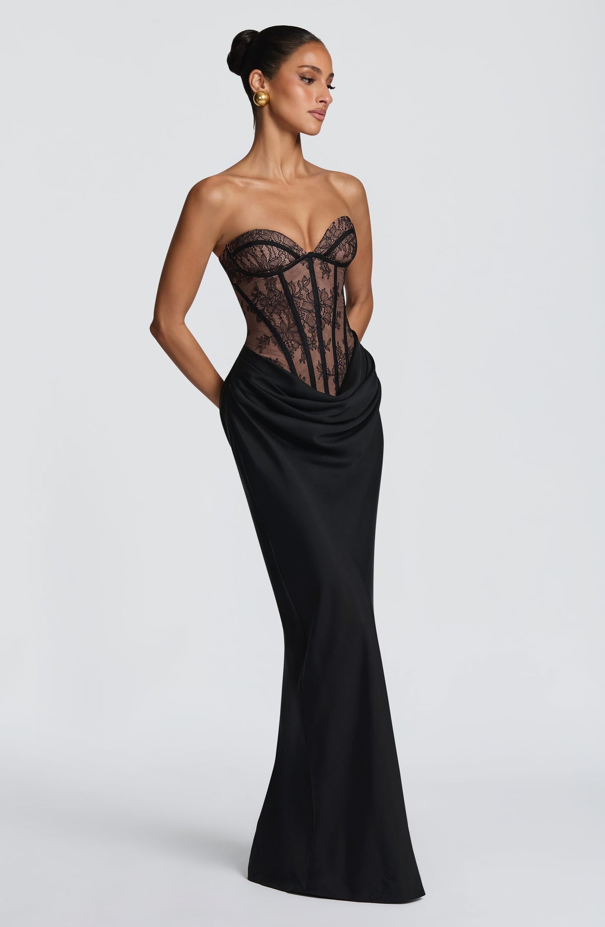 Robe longue Kathleen — Noir — vue 3
