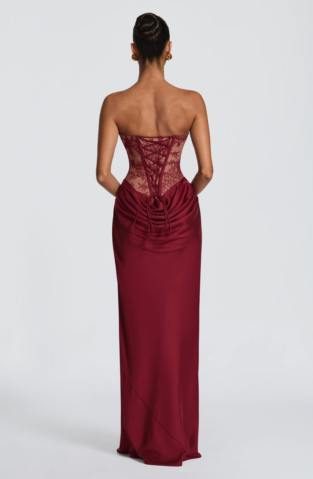 Robe longue Kathleen — Bordeaux — vue 3