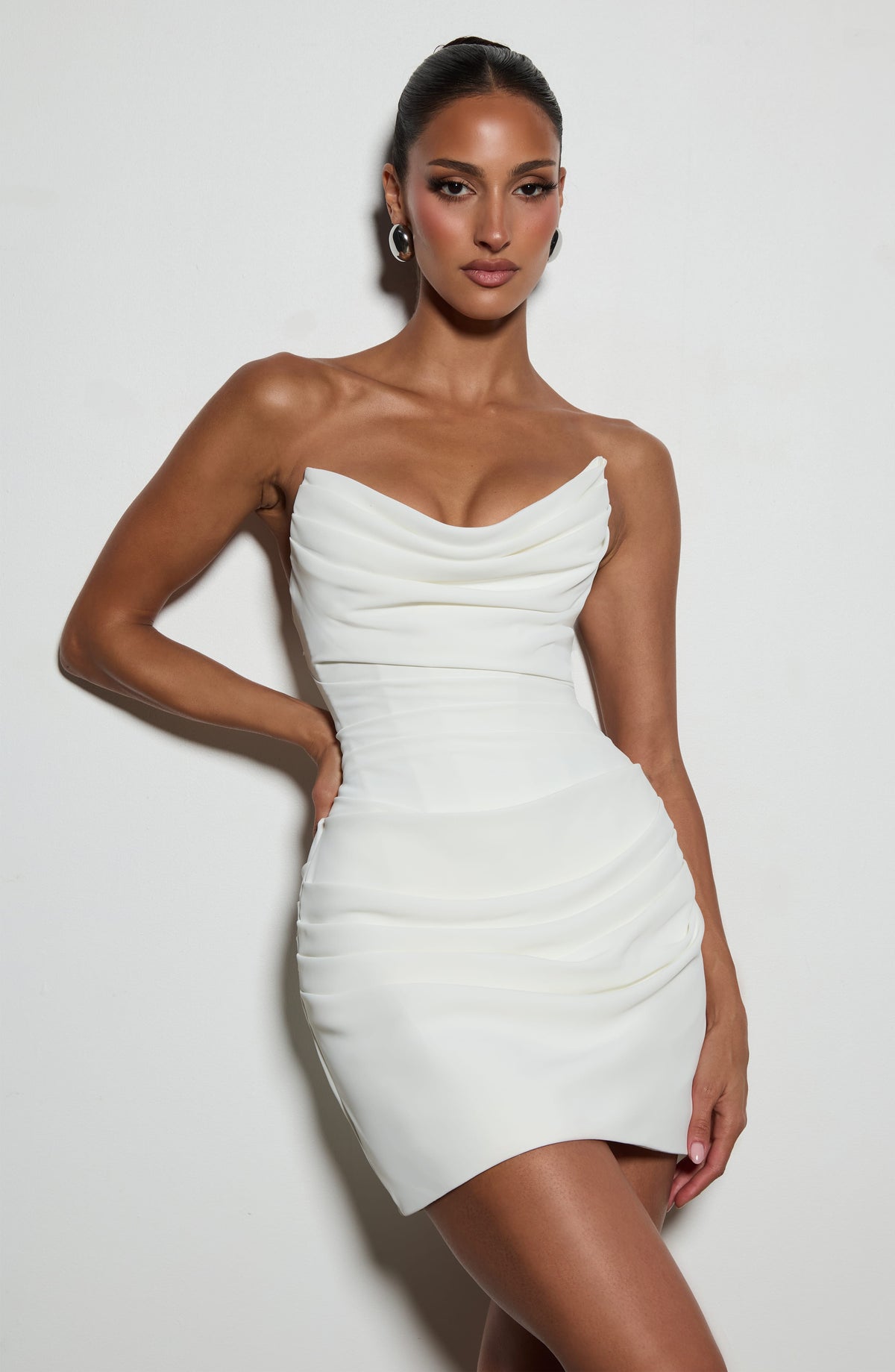Robe courte Lauren — Ivoire — vue 4