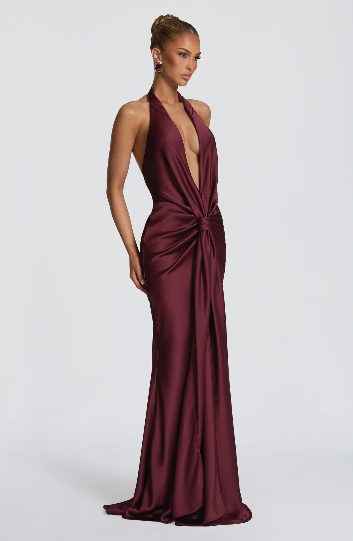 Robe de soirée Linette — Rouge cerise — vue 5