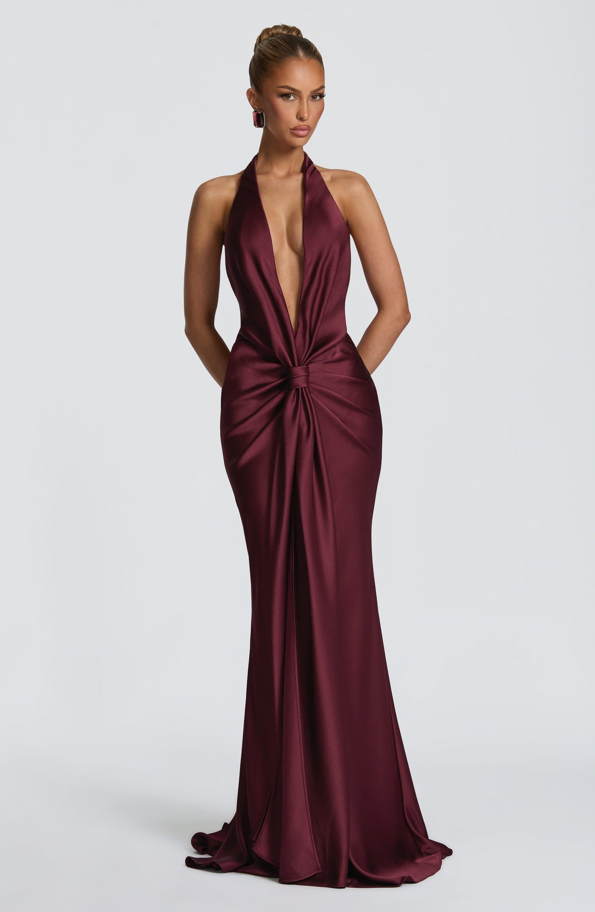 Robe de soirée Linette — Rouge cerise