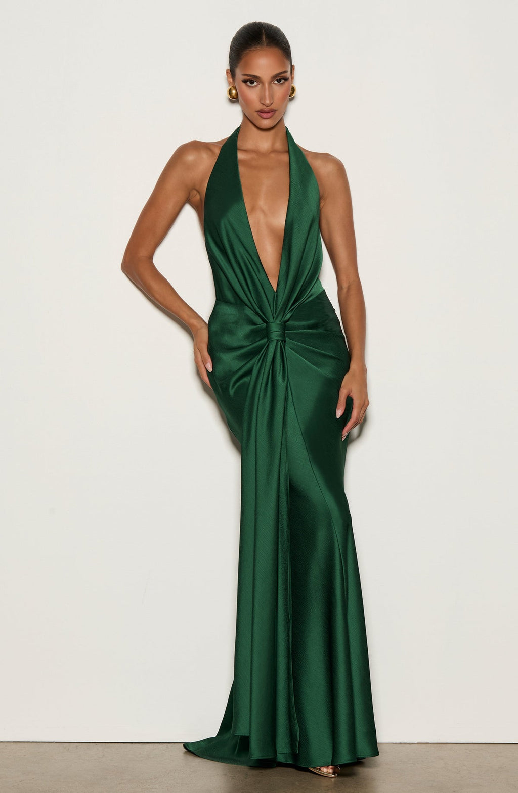 Robe de soirée Linette — Émeraude — vue 3