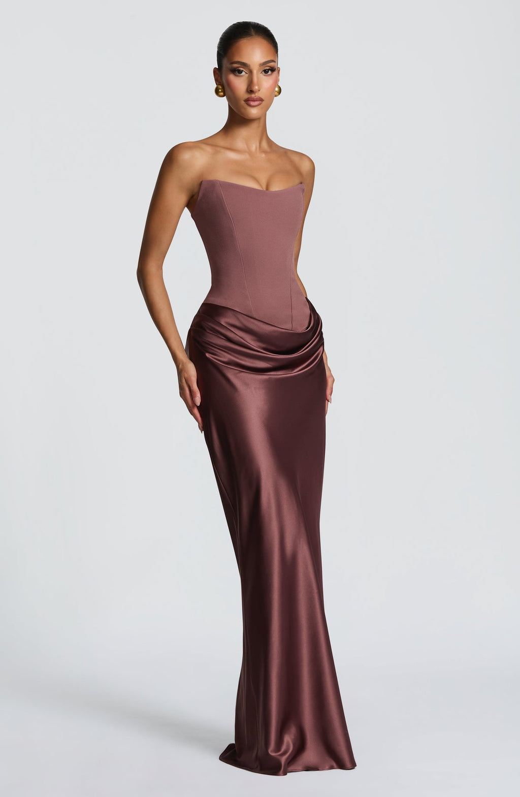 Robe longue Maggie — Dusty Rose — vue 3