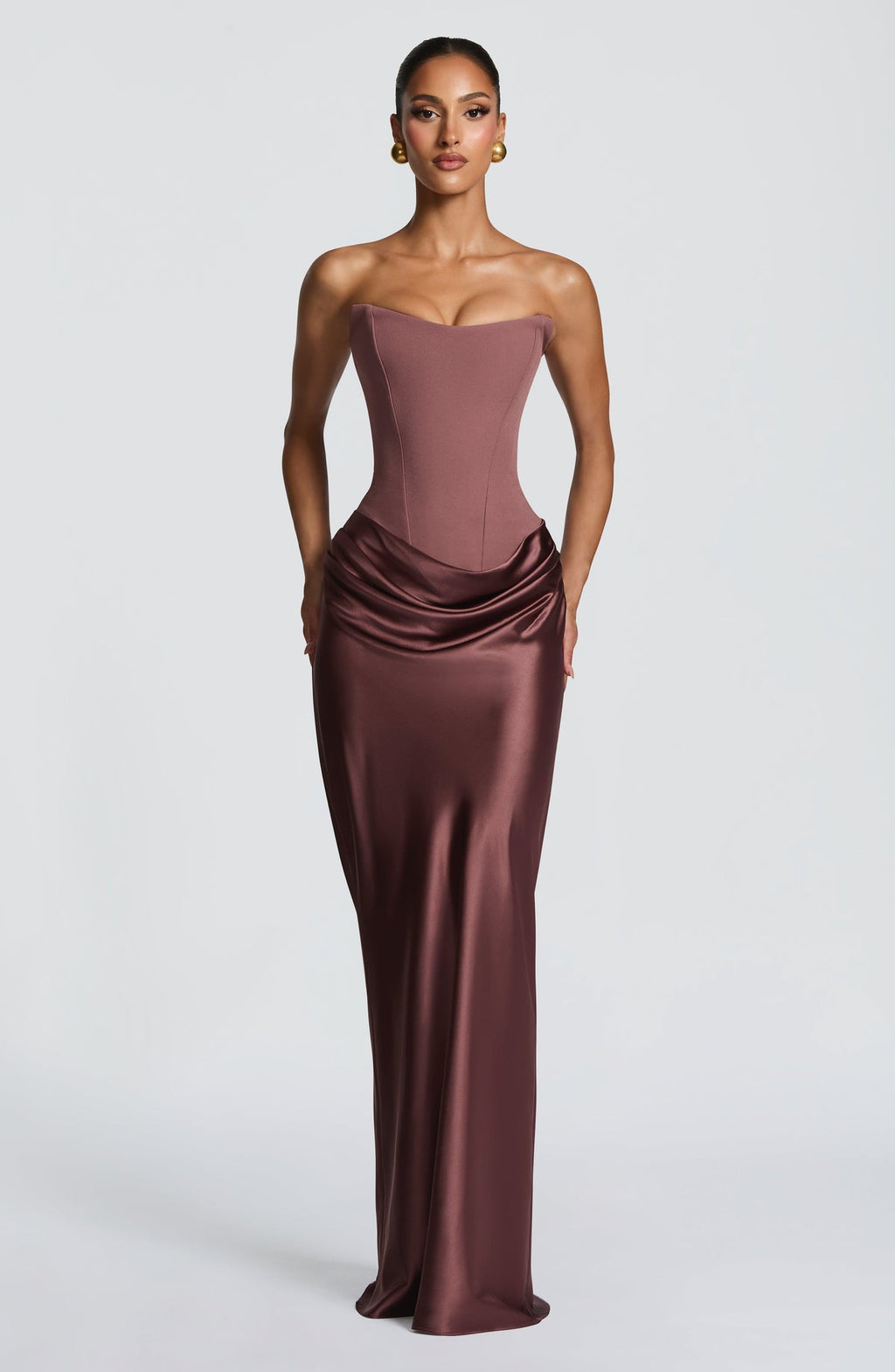 Robe longue Maggie — Dusty Rose