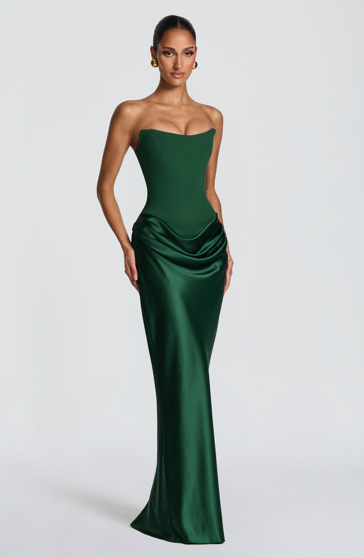 Robe longue Maggie — Émeraude — vue 5