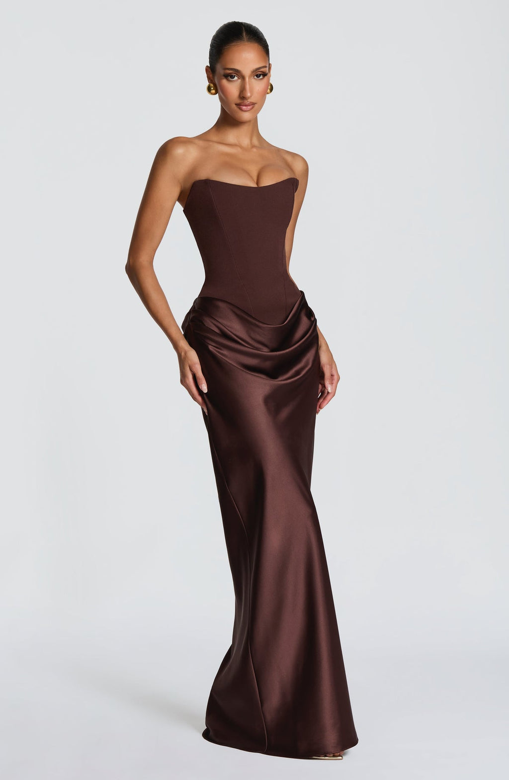 Robe longue Maggie — Prune — vue 3